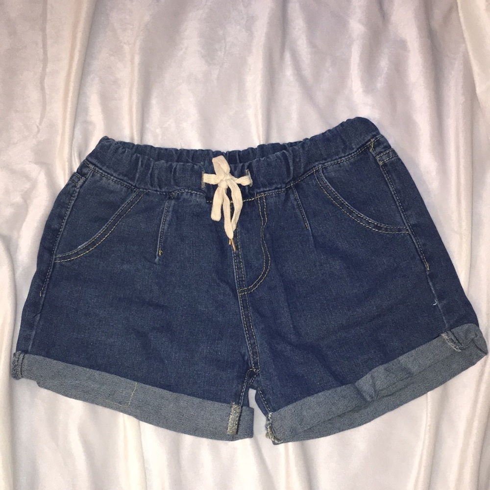High waisted jean shorts